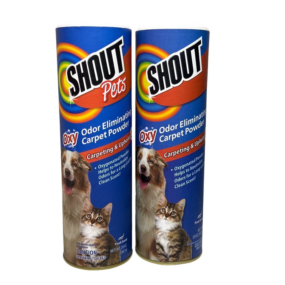 Shout PetsOxy Odor Eliminating Carpet Powder Lot of 2